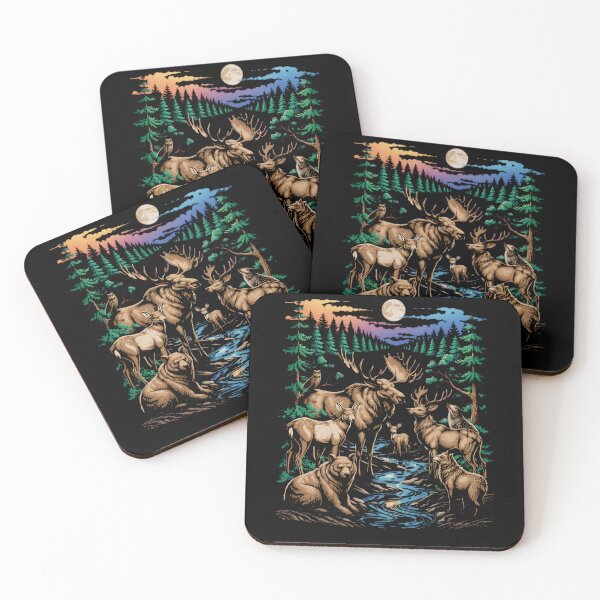 Item preview, Wildlife Forest Moon Scene designed and sold by Toddtheknight.