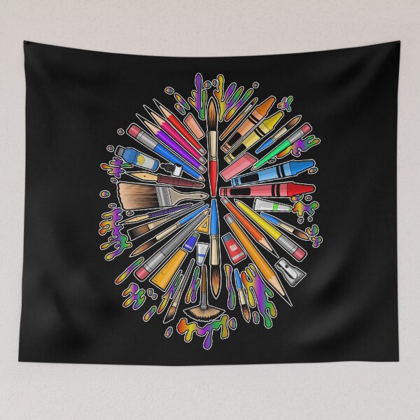 Item preview, Art Supplies Explosion Color Design designed and sold by Adamzworld.