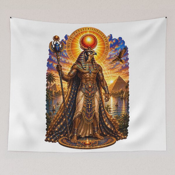 Item preview, Ra Sun God of Ancient Egypt Egyptian Mythology Supreme Solar Deity Art designed and sold by MythwovenShop.