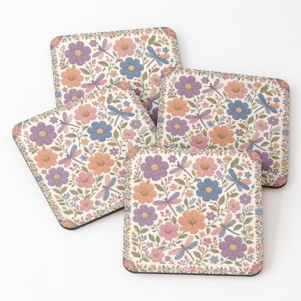 Item preview, Pretty dragonfly floral  designed and sold by Roxburylane.