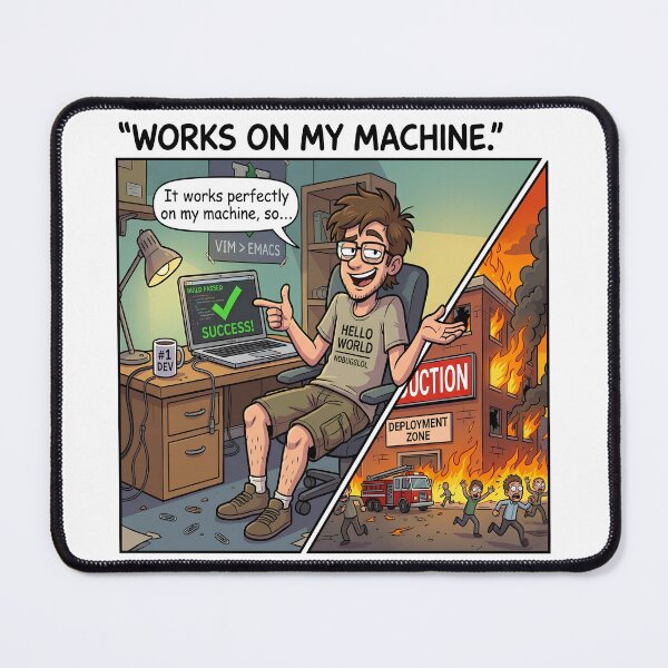 Item preview, The Classic Dev Meme: Works On My Machine designed and sold by mancikart.