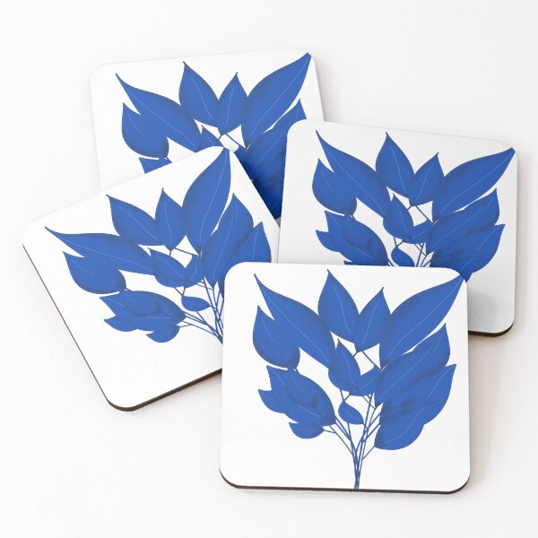Item preview, Blue Abstract Botanical Leaf Design designed and sold by SahmatArt.