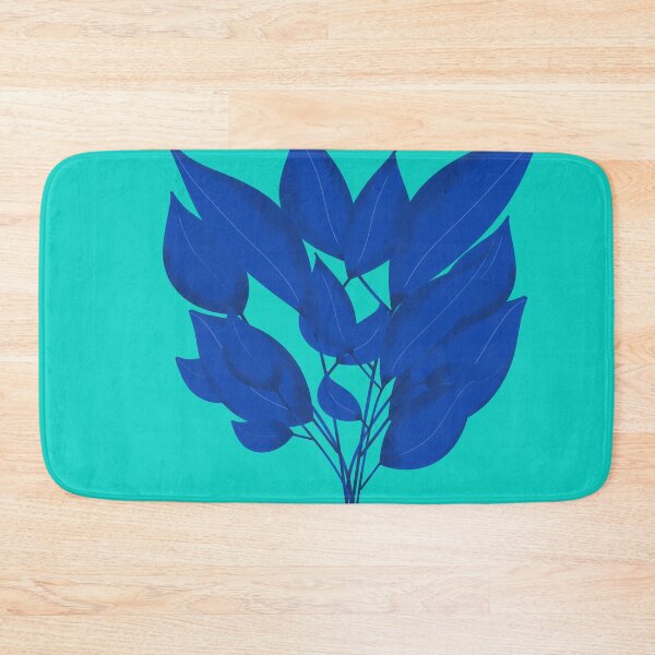 Item preview, Blue Abstract Botanical Leaf Design designed and sold by SahmatArt.