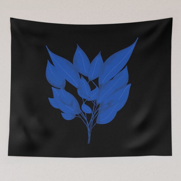 Item preview, Blue Abstract Botanical Leaf Design designed and sold by SahmatArt.