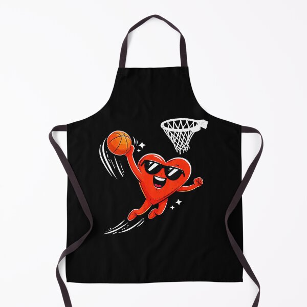 Item preview, Funny Basketball Heart Dunking Into the Hoop Valentine Cartoon designed and sold by allistermariam.