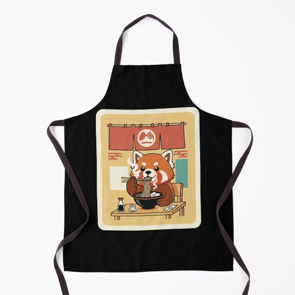 Item preview, Cute Red Panda Enjoying Hot Noodle Bowl Cozy Restaurant Scene designed and sold by JordynLadukeg65.
