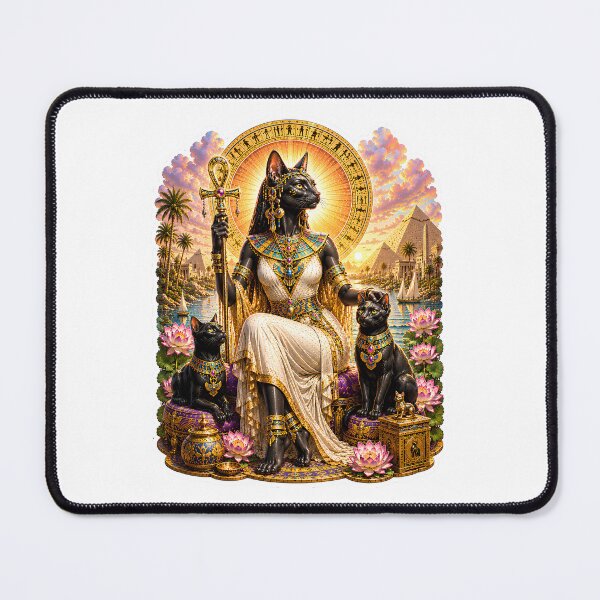 Item preview, Bastet Goddess of Protection and Cats Egyptian Mythology Divine Feline Art designed and sold by MythwovenShop.