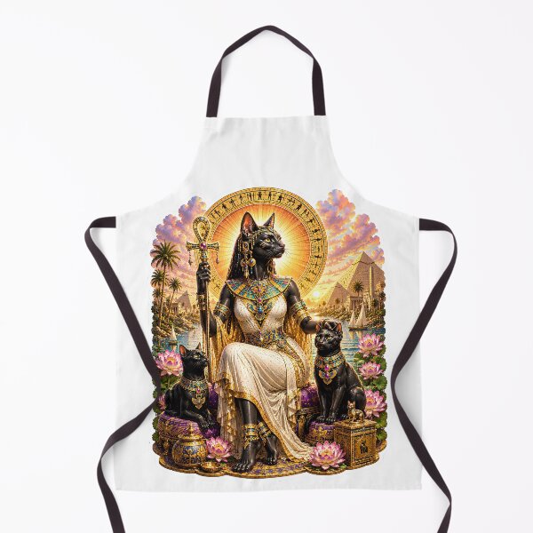 Item preview, Bastet Goddess of Protection and Cats Egyptian Mythology Divine Feline Art designed and sold by MythwovenShop.
