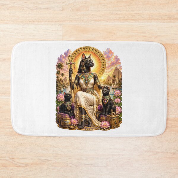 Item preview, Bastet Goddess of Protection and Cats Egyptian Mythology Divine Feline Art designed and sold by MythwovenShop.