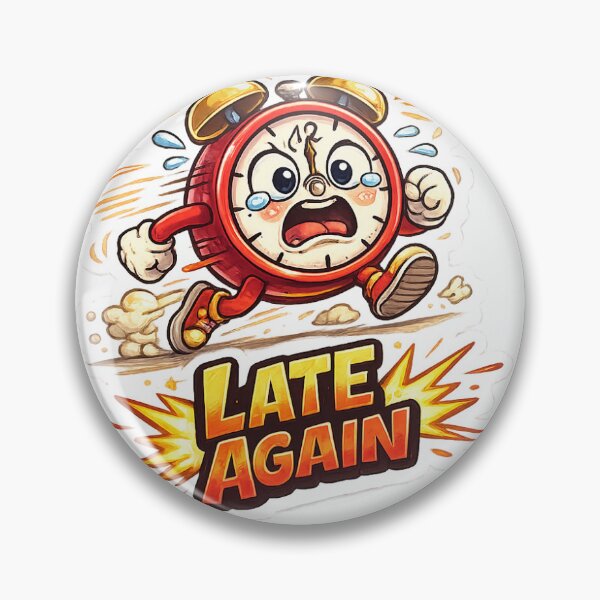 Item preview, Late Again Funny Sticker designed and sold by InkPixell.