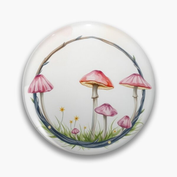 Item preview, Watercolor Pink Mushroom Vine Wreath Frame designed and sold by Vida e Arte.