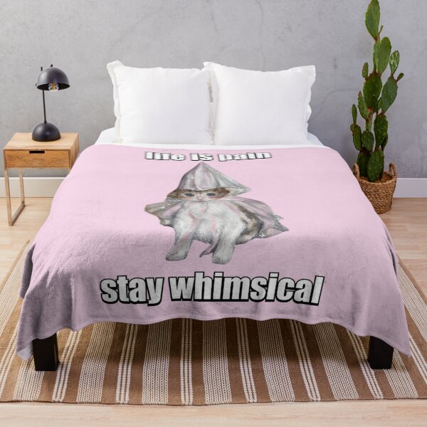 Item preview, life is pain stay whimsical cat meme designed and sold by mooneko.