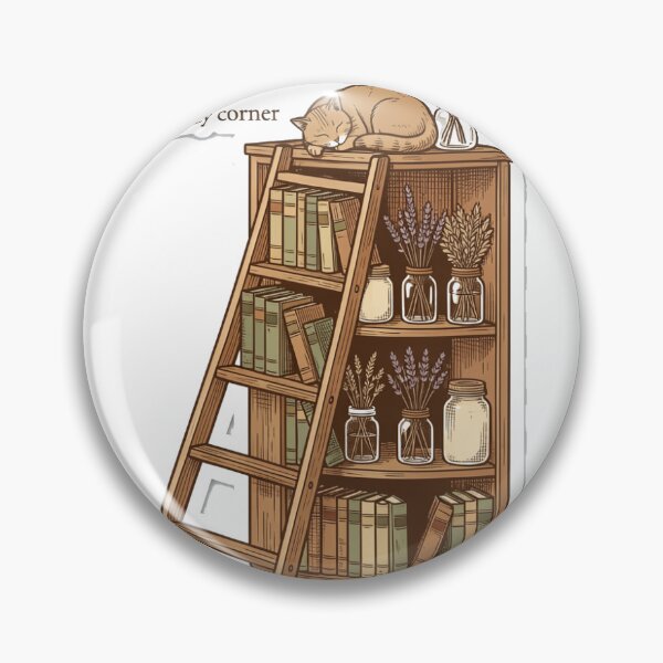 Item preview, Cozy Cottage Library Ladder Sticker designed and sold by Noor’s Shop.