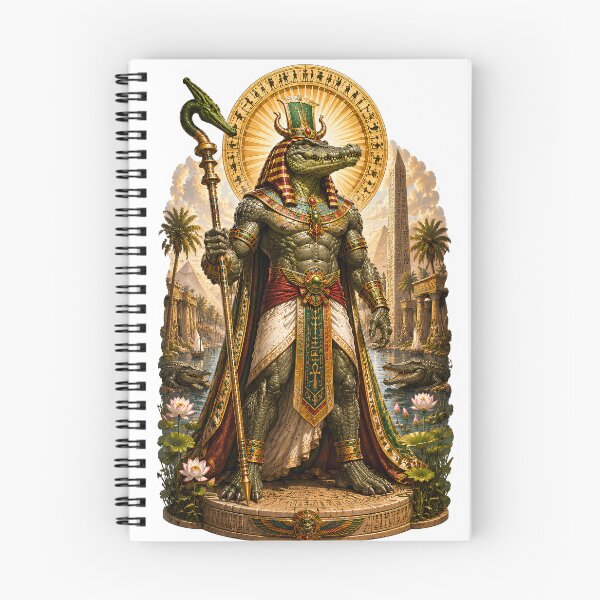 Item preview, Sobek God of the Nile and Power  Egyptian Mythology Crocodile God Art designed and sold by MythwovenShop.