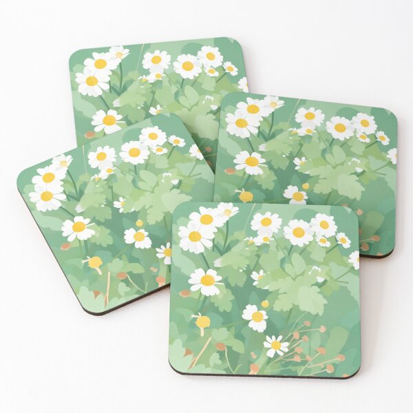 Item preview, Cottage garden feverfew flowers designed and sold by WildLadyWood.