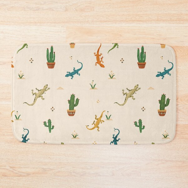 Item preview, Cute Lizard & Cactus Pattern | Desert Nature Aesthetic | Boho Southwestern Offset Art designed and sold by K Mood Studio.
