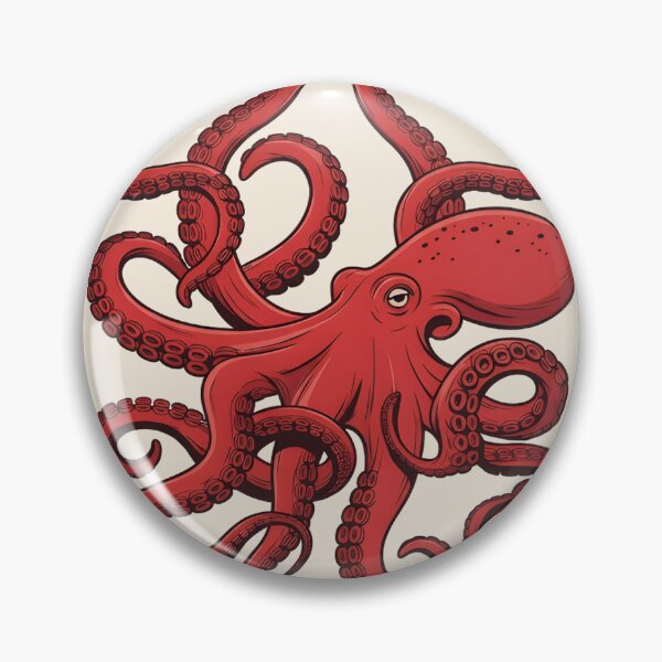 Item preview, Red Octopus T‑Shirt & Sticker – Bold Sea Creature Art Ocean Animal Graphic  designed and sold by ZyxDes.