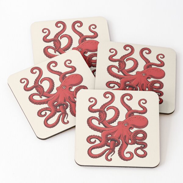 Item preview, Red Octopus T‑Shirt & Sticker – Bold Sea Creature Art Ocean Animal Graphic  designed and sold by ZyxDes.