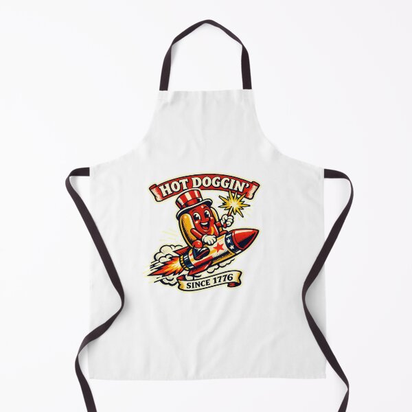 Item preview, July 4th Frankfurter Mascot Patriotic Cartoon Sparkler designed and sold by chattsuede.