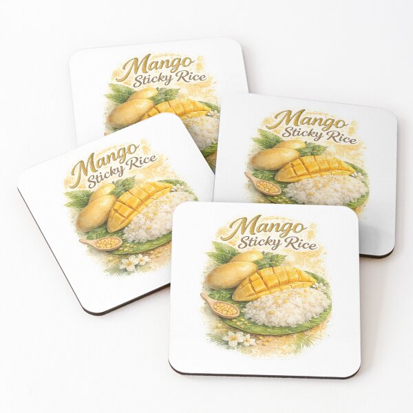 Item preview, Mango Sticky Rice watercolor illustration designed and sold by Klai-Krung.