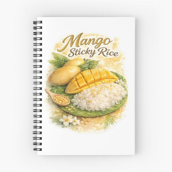 Item preview, Mango Sticky Rice watercolor illustration designed and sold by Klai-Krung.