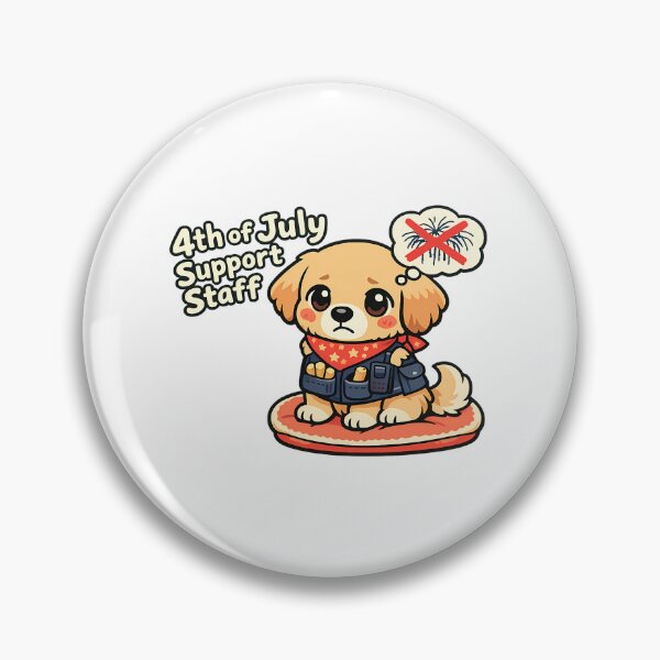 Item preview, 4th Of July Puppy Anxiety Golden Retriever Support Staff designed and sold by chattsuede.