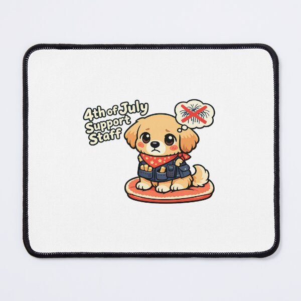 Item preview, 4th Of July Puppy Anxiety Golden Retriever Support Staff designed and sold by chattsuede.