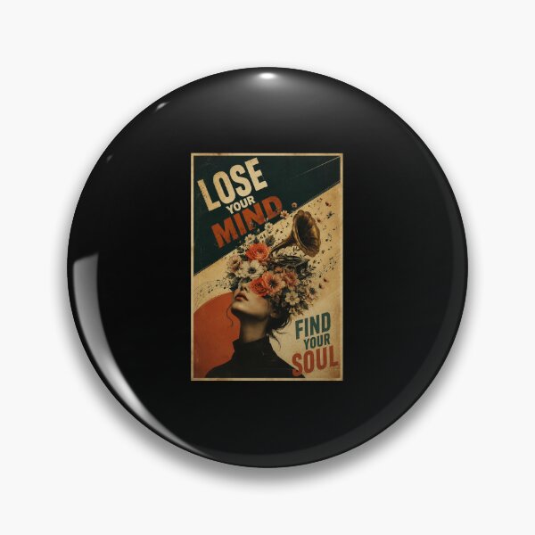 Item preview, Vintage Music and Floral Surreal Art Lose Your Mind Find Soul designed and sold by ferminhays.