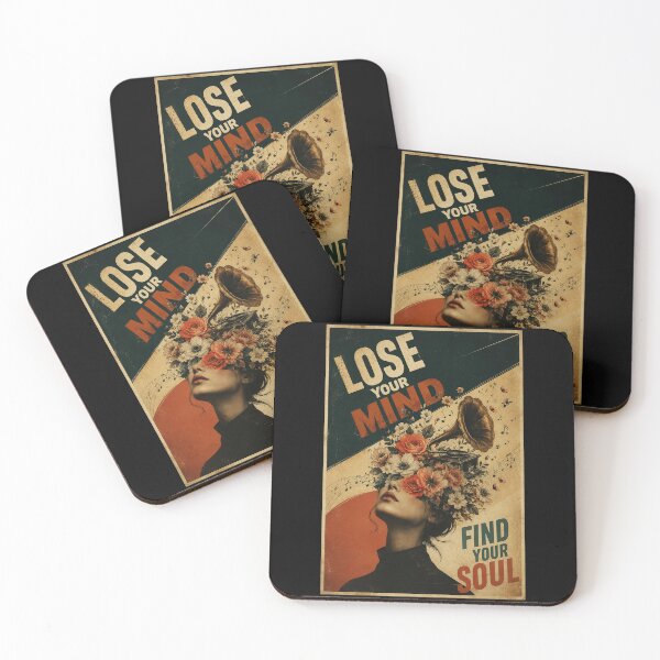 Item preview, Vintage Music and Floral Surreal Art Lose Your Mind Find Soul designed and sold by ferminhays.