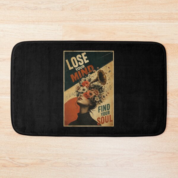 Item preview, Vintage Music and Floral Surreal Art Lose Your Mind Find Soul designed and sold by ferminhays.