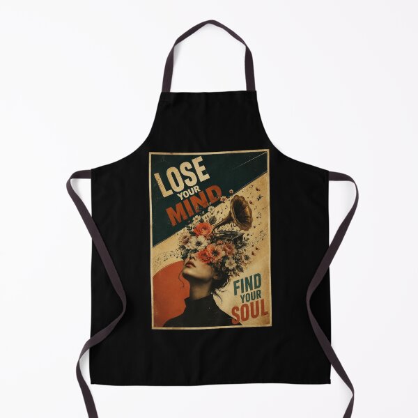 Item preview, Vintage Music and Floral Surreal Art Lose Your Mind Find Soul designed and sold by ferminhays.