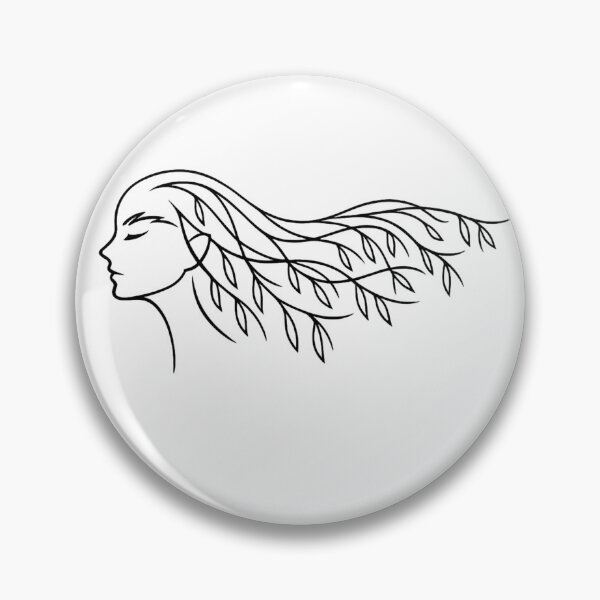 Item preview, Ethereal Willow Forest Spirit Line Art designed and sold by tineldesign.