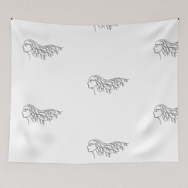 Item preview, Ethereal Willow Forest Spirit Line Art designed and sold by tineldesign.