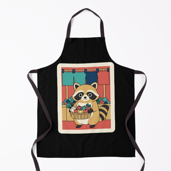 Item preview, Cute Raccoon Farmer Holding Fresh Harvest Market Basket designed and sold by JordynLadukeg65.