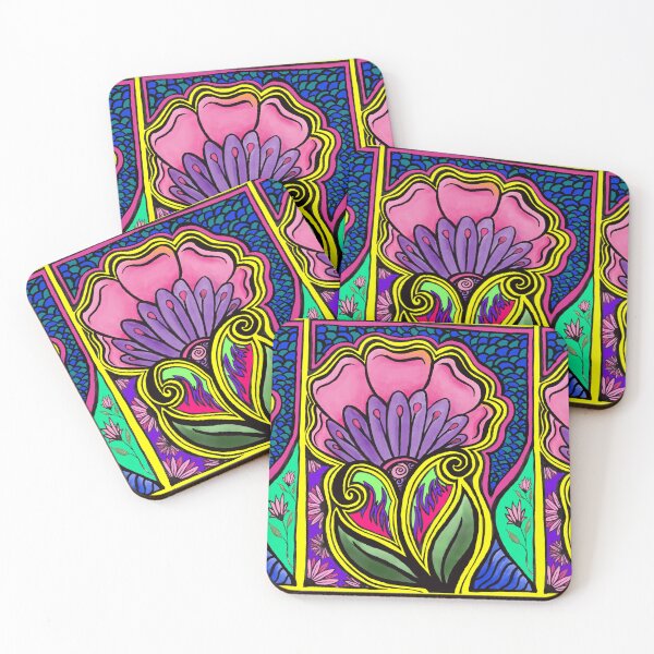 Item preview, Blooming Dreams | Vibrant Psychedelic Floral Art designed and sold by ArtflyStudio.