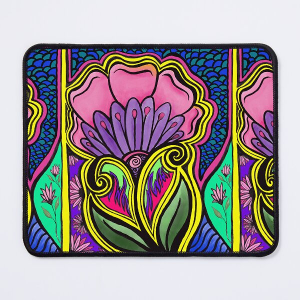 Item preview, Blooming Dreams | Vibrant Psychedelic Floral Art designed and sold by ArtflyStudio.