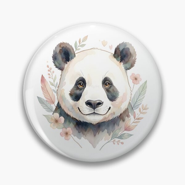 Item preview, Floral Boho Panda Illustration designed and sold by Marcu Ioachim.