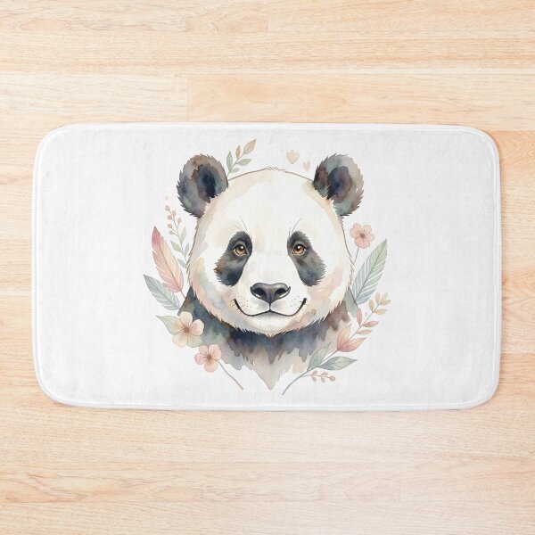 Item preview, Floral Boho Panda Illustration designed and sold by Marcu Ioachim.