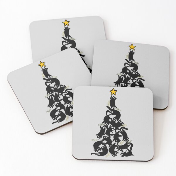 Item preview, Cats Christmas tree designed and sold by InkRiot Studios.