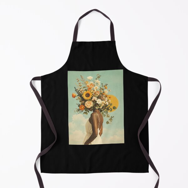 Item preview, Surreal Floral Portrait with Wildflowers and Golden Sun Mood designed and sold by ferminhays.