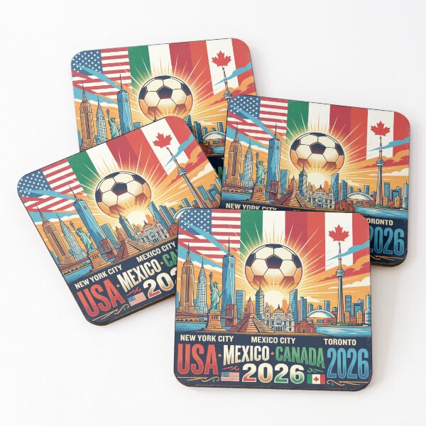 Item preview, 2026 World Cup USA Mexico Canada Soccer Poster designed and sold by David Mateo ArtWorks.
