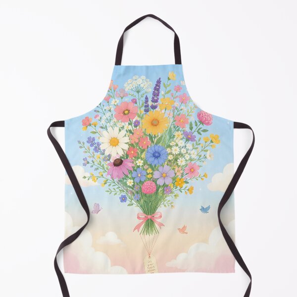 Item preview, Let Your Heart Bloom Cute Floral Bouquet Balloon Pastel Sky designed and sold by ChubbyGoong.