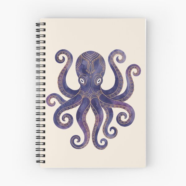 Item preview, Ornamental Purple Octopus T‑Shirt & Sticker – Elegant Ocean Creature Art Nautical  designed and sold by ZyxDes.