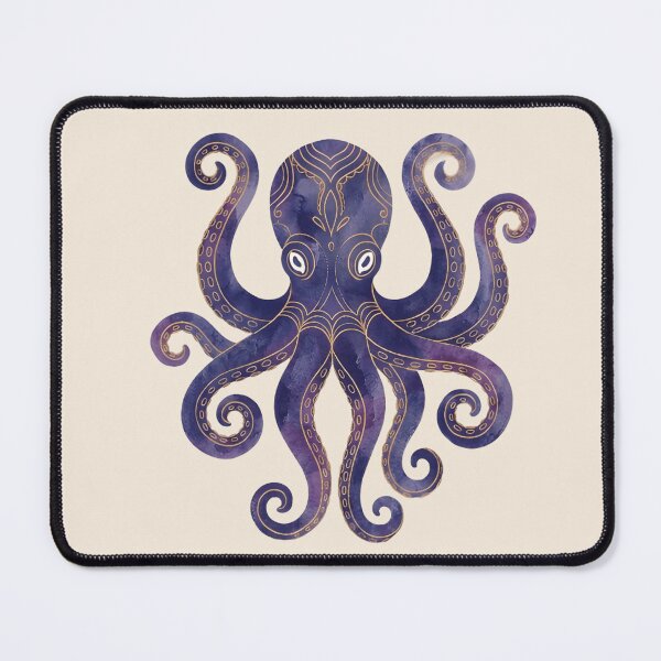 Item preview, Ornamental Purple Octopus T‑Shirt & Sticker – Elegant Ocean Creature Art Nautical  designed and sold by ZyxDes.