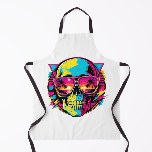 Item preview, Synthwave Skull Sunglasses Reflect Tropical Sunset designed and sold by chattsuede.