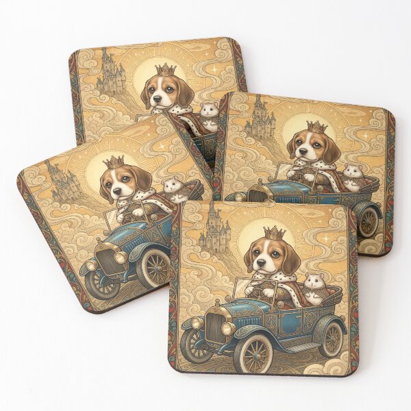 Item preview, Beagle Prince And His Buddy Hamster designed and sold by Black Cat Matters.