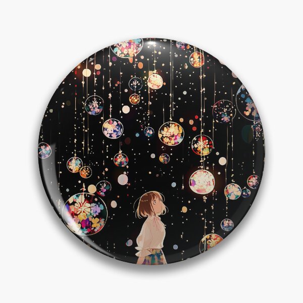 Item preview, Magical Girl Looking at Glowing Starry Orbs designed and sold by colorful-white.