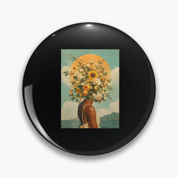 Item preview, Surreal Floral Portrait by the Sea With Golden Sun designed and sold by ferminhays.