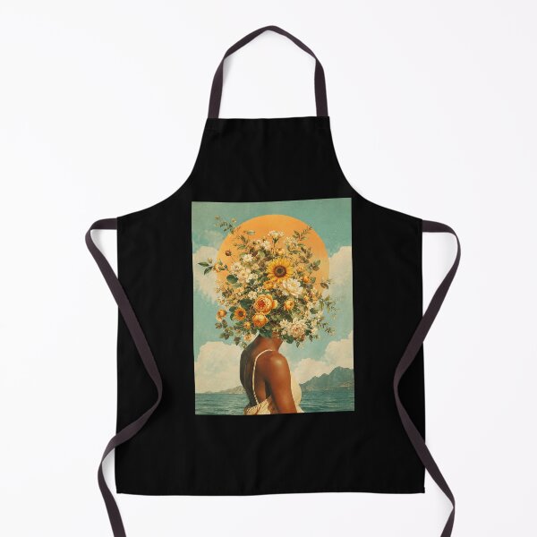 Item preview, Surreal Floral Portrait by the Sea With Golden Sun designed and sold by ferminhays.