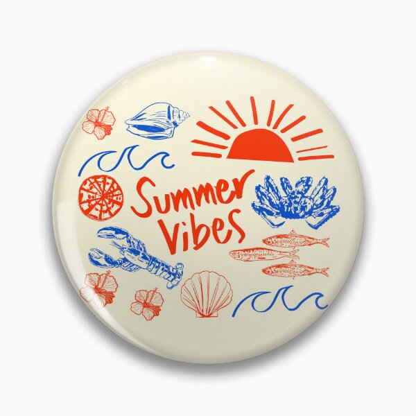 Item preview, Summer Vibes Coastal Doodle Seafood & Sunset Illustration designed and sold by MaiZephyr.